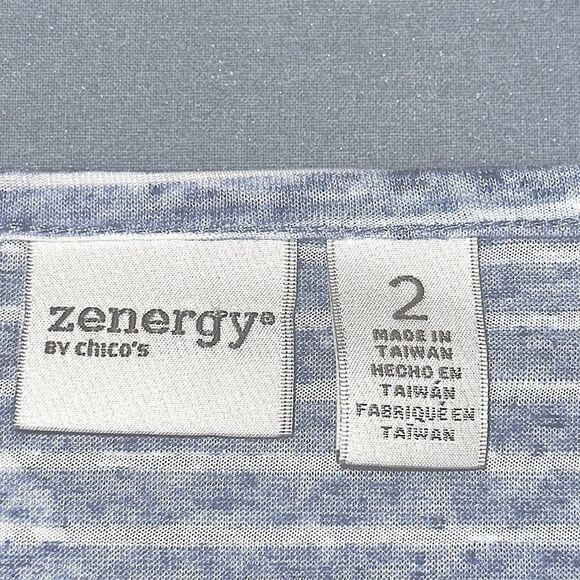 Chico's Zenergy Tunic Size 2 (12) Allyssa Linen Blend - Picture 13 of 14